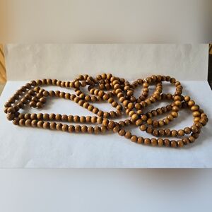 Two Strands of Vintage Wooden Beads for Crafting or Jewelry